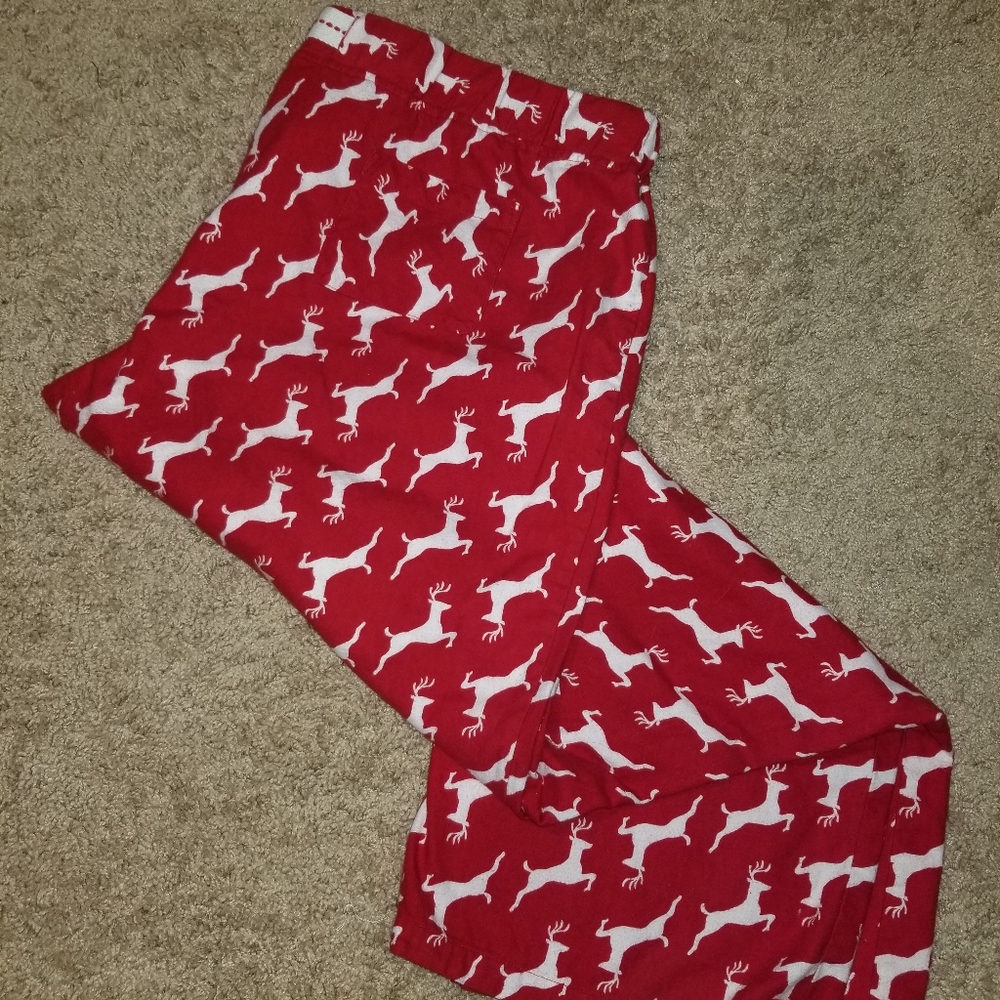 Red Reindeer Flannel PJ Bottoms